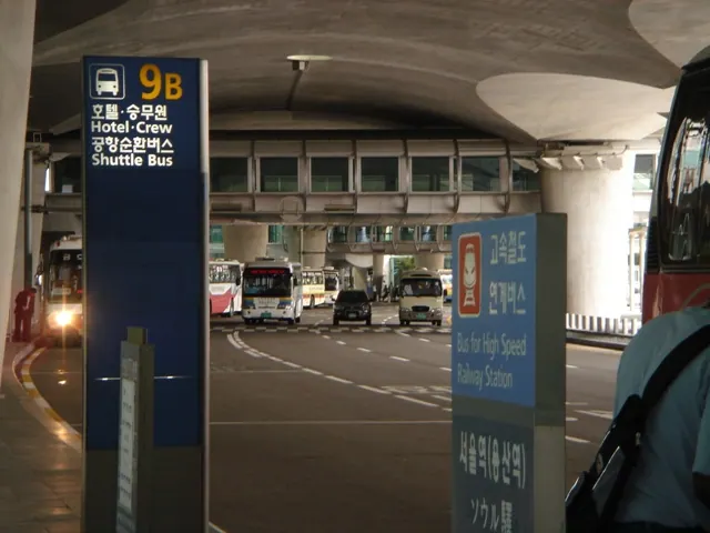 Een wegwijzer op luchthaven Incheon